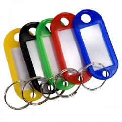 Porte-clés étiquettes en plastique colorés