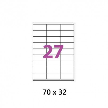 ETIQUETTES ADHESIVES TOpre7633TICK 70 x 32 MM A4 100 FEUILLES BLANC