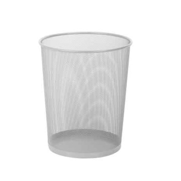 Corbeille à Papier Métallique Moyenne Format-Gris