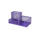 Organisateur de Bureau en Metal - 4 Compartiments Violet