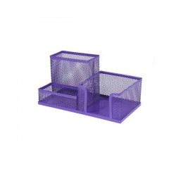 Organisateur de Bureau en Metal - 4 Compartiments Violet