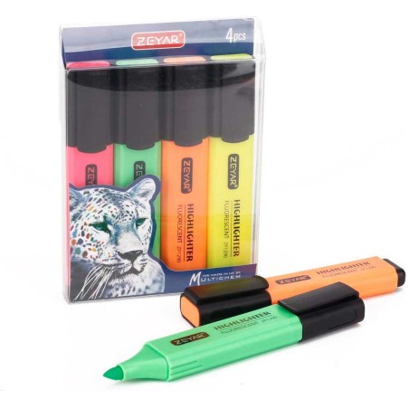 Pochette de 4 fluo Zeyar