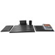 Ensemble de Bureau Luxe en simili cuir 5 pièces Noir