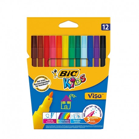 Feutres BIC Kids Visa de coloriage x 12