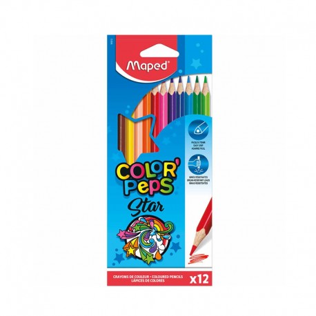 12 crayons de couleur Color'Peps- Maped
