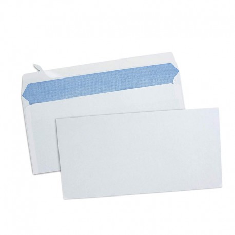 Paquet de 500 Enveloppes Blanches 110x220 mm 80 g/m²