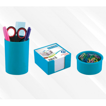 Ensemble de bureau Plastique -3 pièces - Bleu
