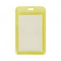 Badge Transparent 9 x 6 cm portrait- JAUNE