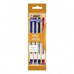 Pochette 4 stylos BIC GEL-OCITY