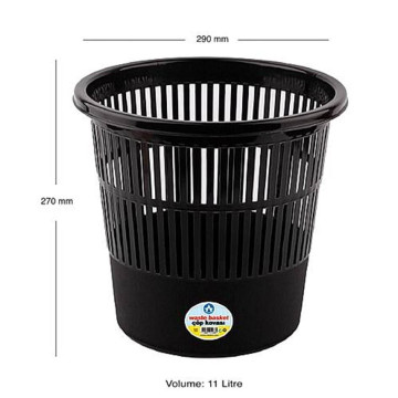 Ark Corbeille à papier (11 litres) -Noir