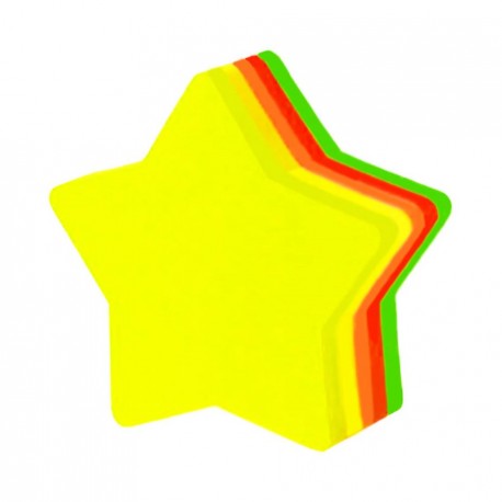 STICK NOTE ETOILE FLUO 100F 5C