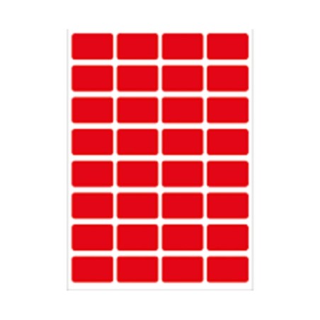 étiquettes autocollantes 10*20 - ROUGE