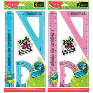 POCHETTE GEOMETRIQUE 30CM 3 PIECES TWIST N FLEX MAPED