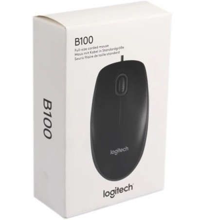 Souris Optique Logitech USB B100 - Noir