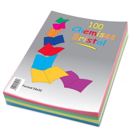 Chemises Cartonnées Luxe 4 couleurs Bristol-100pcs