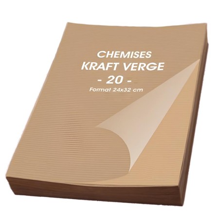 Chemises Kraft Format A4 - 20 pcs