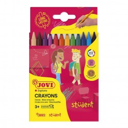 12 crayons de couleur à cire JOVI