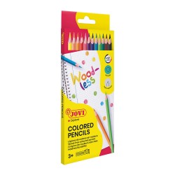 Boite de 12 crayons de couleur Jovi Wood-less