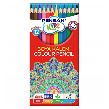 Paquet de 12 crayons de couleur