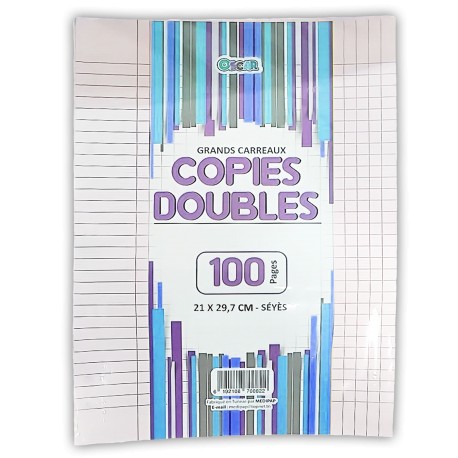 Doubles feuilles 100pages- Simple-Grand Modèle