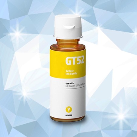Bouteille d'encre Adaptable  GT52  Jaune