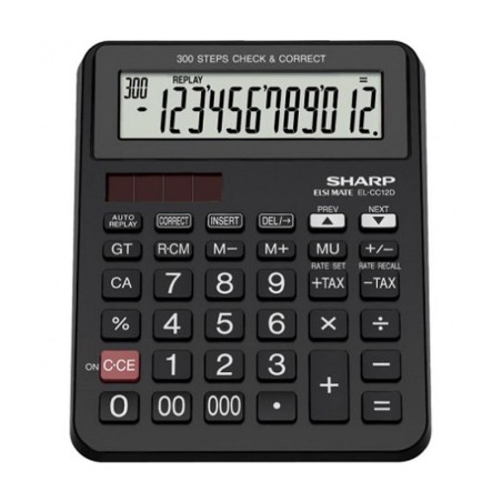 Calculatrice de bureau SHARP 12 Chiffres NOIR