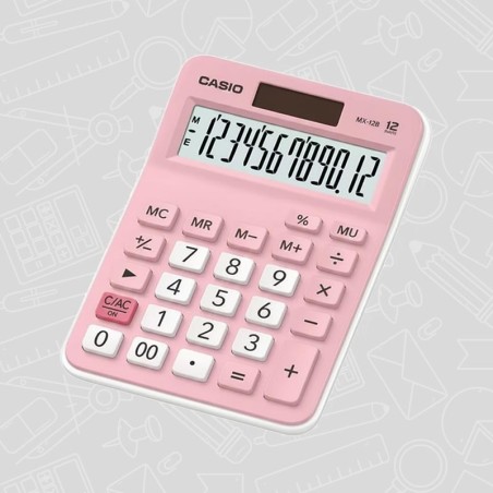 Calculatrice de Bureau Casio Pink 12 chiffres