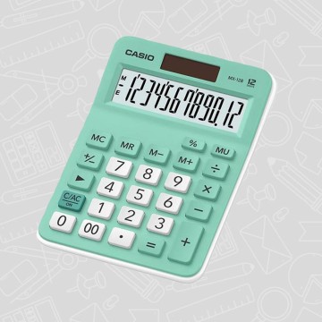 Calculatrice de Bureau Casio MX-12B-GN 12 chiffres