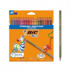 Crayons de couleur Bic GM de 24