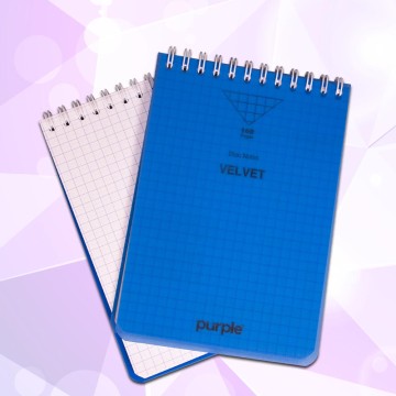BLOC NOTE A7 AVEC SPIRAL 160P 5/5  PURPLE