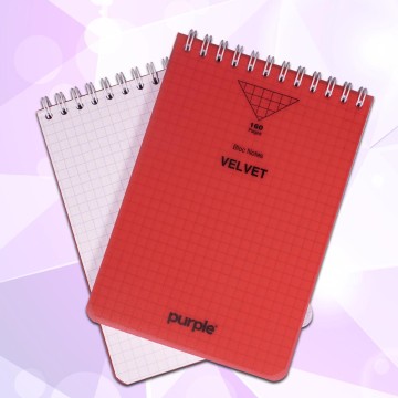 BLOC NOTE A7 AVEC SPIRAL 160P 5/5  PURPLE