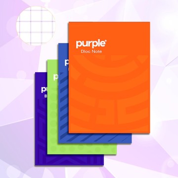 BLOC NOTE  A4 100P 5/5 PURPLE