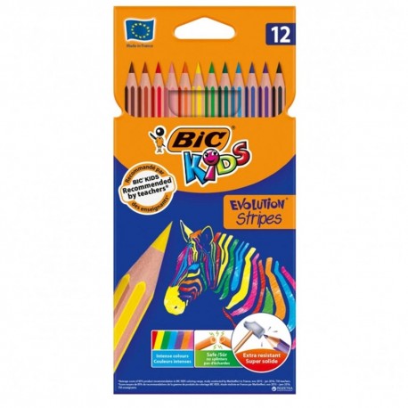 Crayons de couleur Bic Kids - 12 crayons