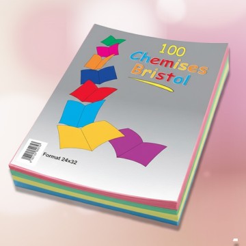 Chemises Cartonnées Luxe 4 couleurs Bristol-100pcs