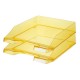 Corbeille à Courrier Transparent / Jaune- Ark 450