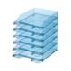 Corbeille à Courrier Ark 450 Transparent- BLEU