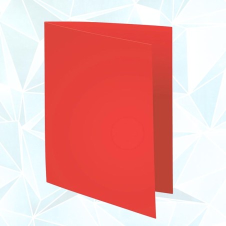 Chemises Cartonnées Rouge  Luxe Bristol-100pcs