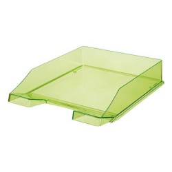 Corbeille à Courrier Transparent / Vert- Ark 450
