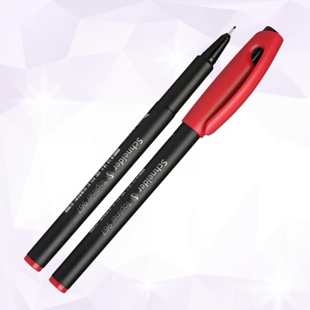Stylo Pointe Fine Schneider Topliner 967 Rouge