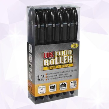 Paquet de 12 Rollers Mondialus - Noir