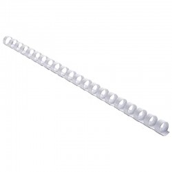 Pack de 100 Reliures Spirale Plastique 6mm Blanc