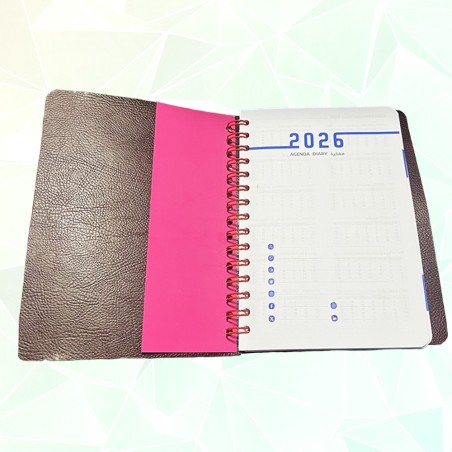 Agenda 2026 Nodus+ spirale "plusieurs couleurs"