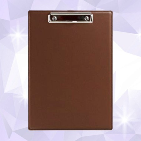 PORTE BLOC Double Rigide A4 Marron