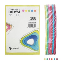 Chemise Cartonnée Bristol de luxe 6 couleurs