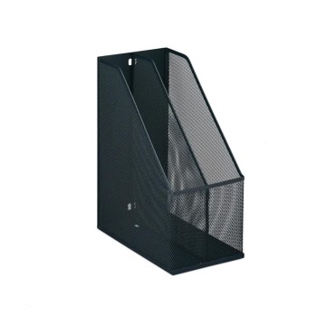 Porte revue métal 2 noir compartiments