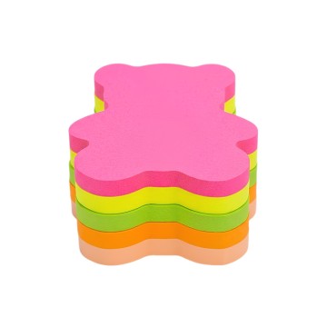 Stick notes fluo ours100 feuilles 5 couleurs