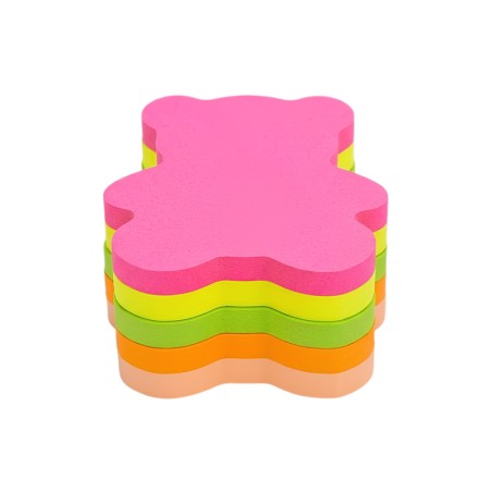 Stick notes fluo ours100 feuilles 5 couleurs