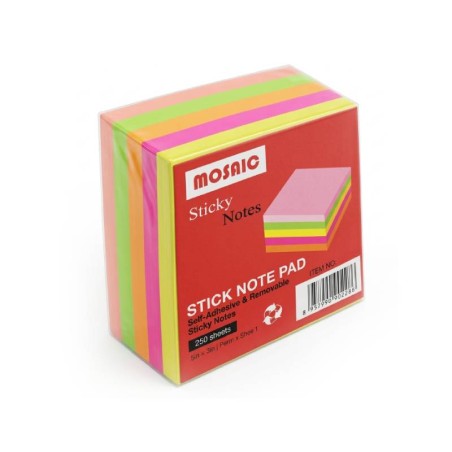 Stick Note 76/76 Fluo 250 Feuilles 5 couleur