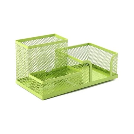 Organisateur de Bureau en Metal - 3 Compartiments Vert pistache