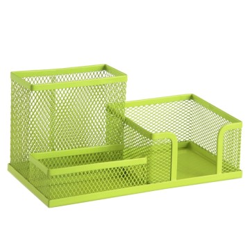 Organisateur de Bureau en Metal - 3 Compartiments Vert pistache